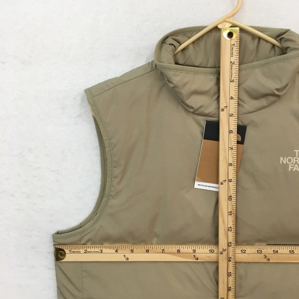 The North Face Mens Standard Insulated Reversible Vest Flax‎ Beige Tan Size M